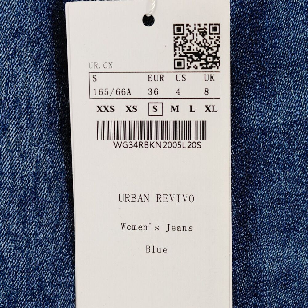 Urban Revivo ASOS Split Hem Flare Jeans NWT Blue High Rise Bootcut Size 4 - Picture 8 of 16